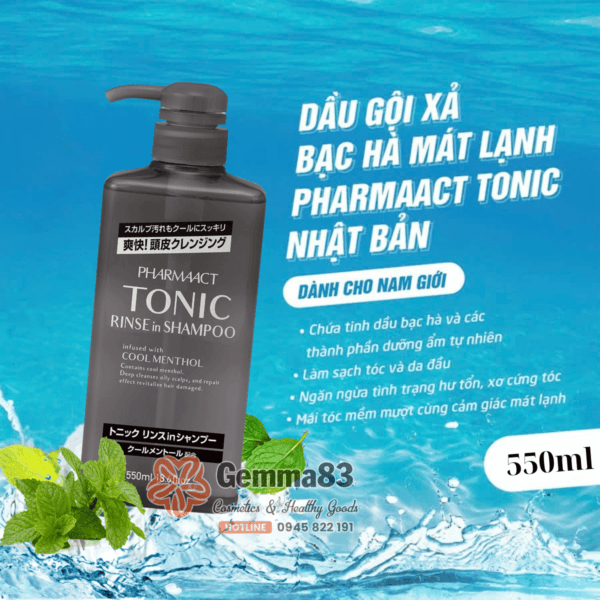 Dầu gội Pharmaact Tonic dành cho nam 550ml (4)