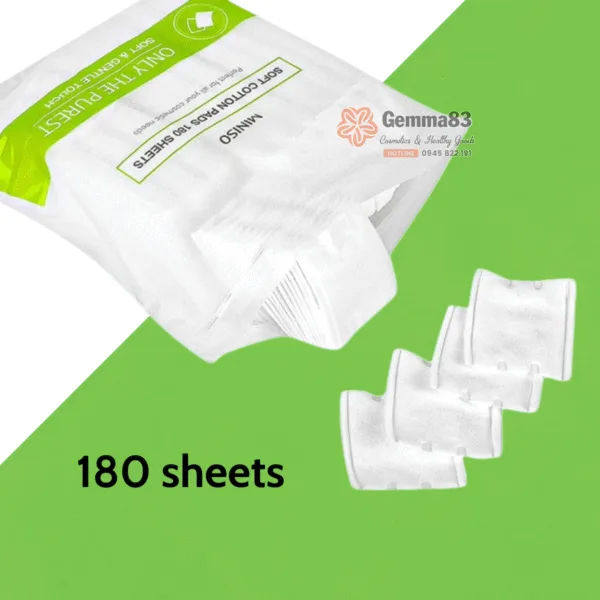 Bông tẩy trang Miniso Nhật Bản 180 miếng (1)