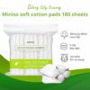Bông tẩy trang Miniso Nhật Bản 180 miếng (3)