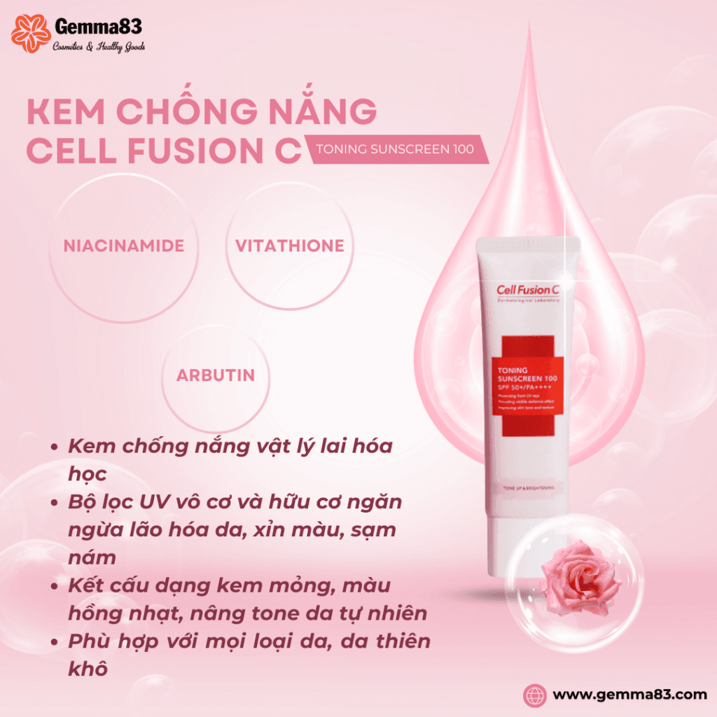 Kem chống nắng Cell Fusion C Toning Suncream SPF50+ PA+++ (2) Kem chống nắng Cell Fusion C Toning Suncream SPF50+ PA+++ (2)