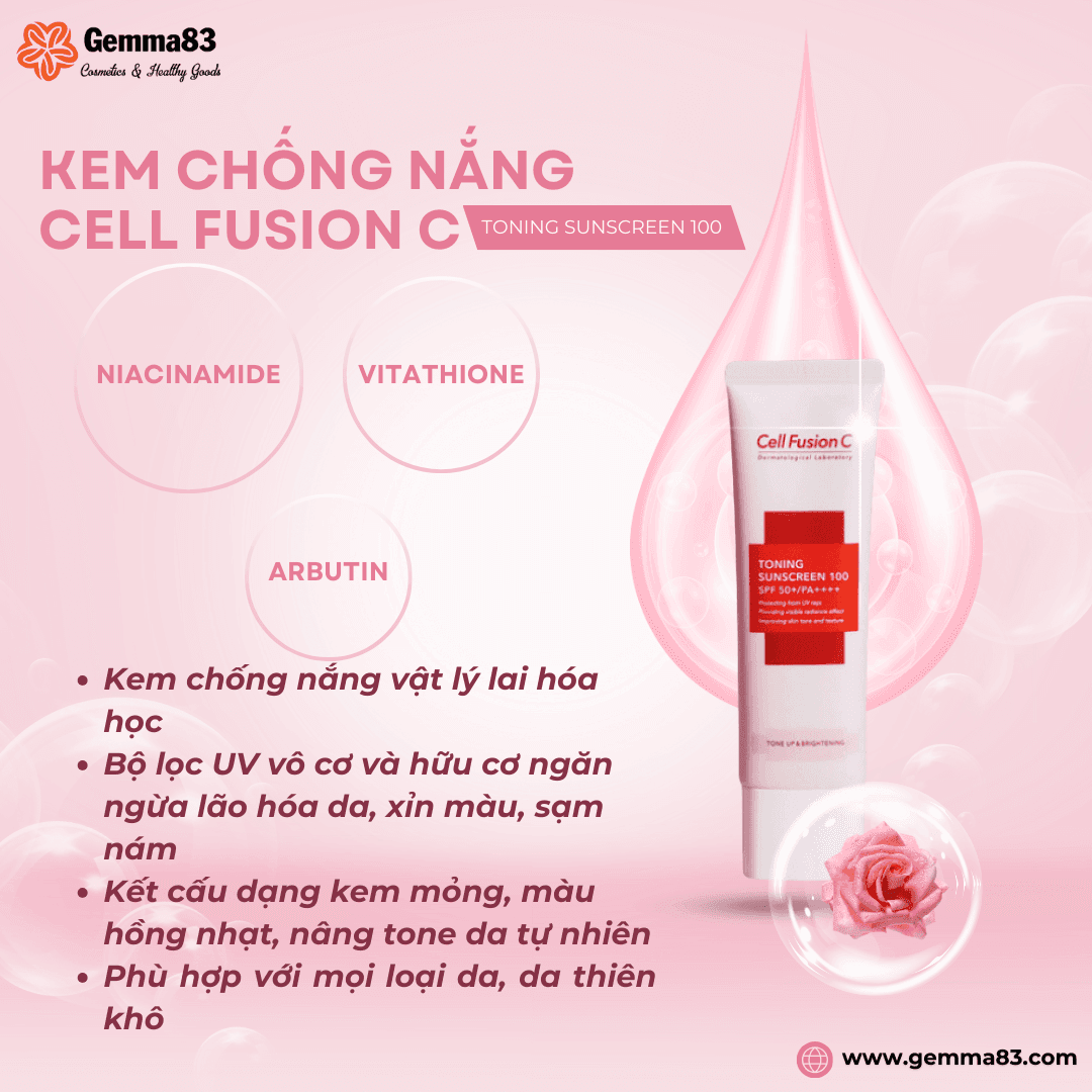 Kem chống nắng Cell Fusion C Toning Suncream SPF50+ PA+++ (2)