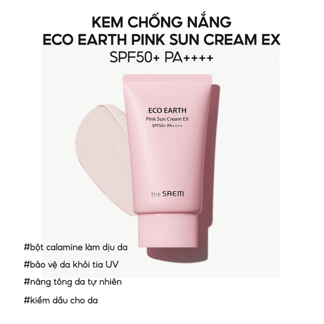 Kem chống nắng The Saem Pink Sun Cream SPF50+ PA++++ 50ml (3)