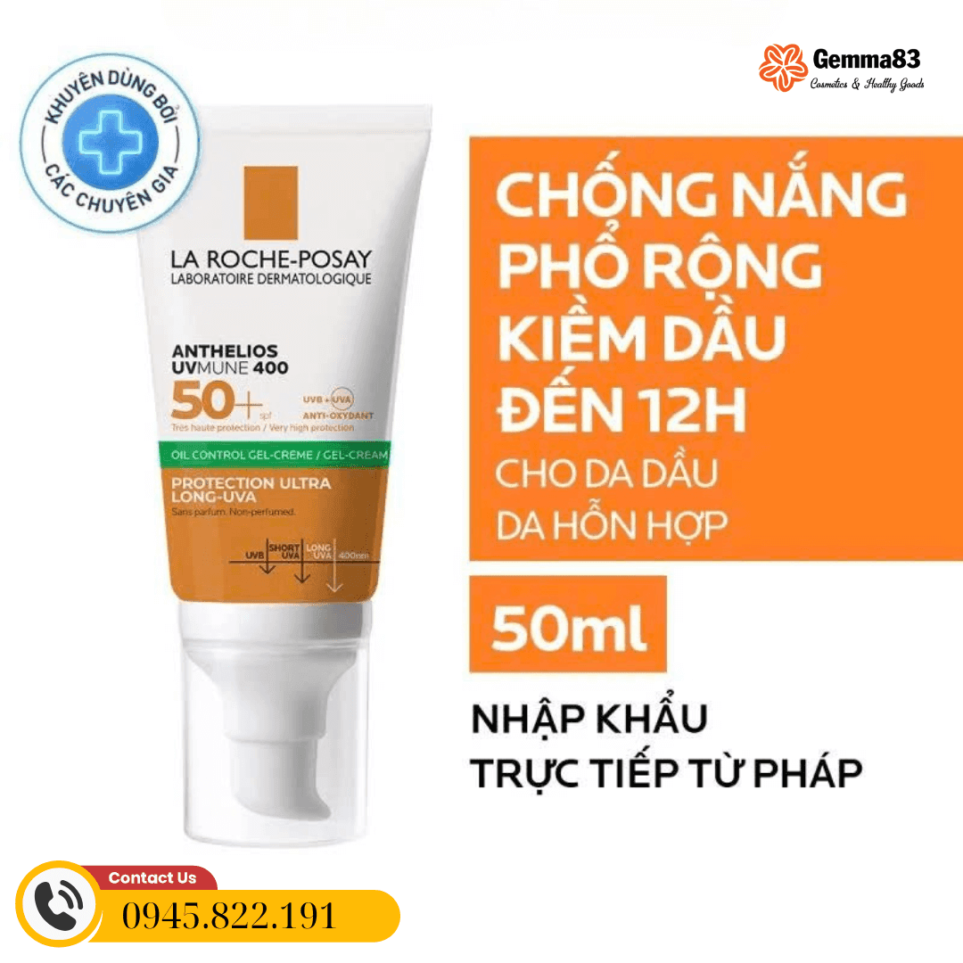 Kem chống nắng cho da dầu mụn La Roche Posay Anthelios SPF50+ 50ml (2)