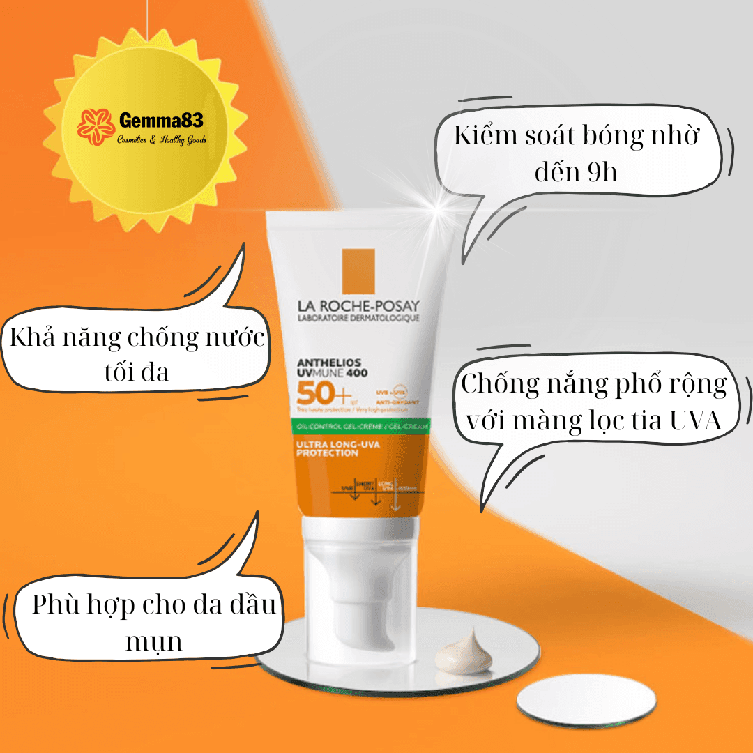 Kem chống nắng cho da dầu mụn La Roche Posay Anthelios SPF50+ 50ml (4)