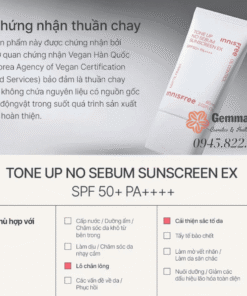 Kem chống nắng nâng tone Innisfree Tone Up No Sebum SPF50 PA++++ (4)
