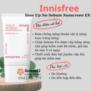 Kem chống nắng nâng tone Innisfree Tone Up No Sebum SPF50 PA++++ (6)