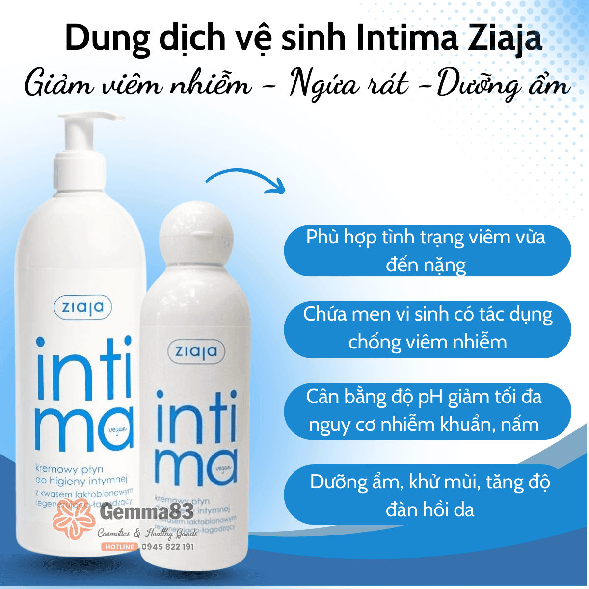 Dung dịch vệ sinh phụ nữ Intima Ziaja Ba Lan (2)