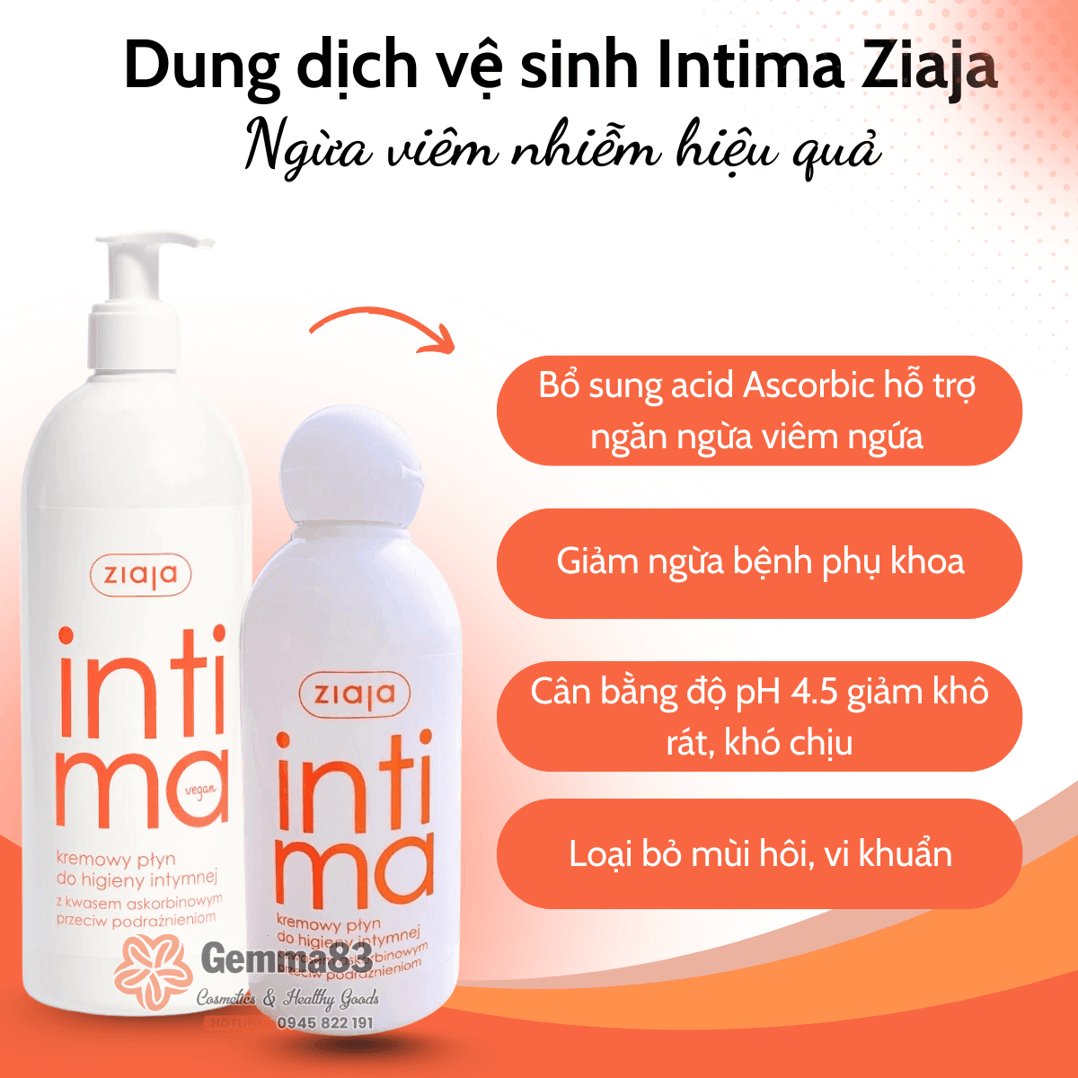 Dung dịch vệ sinh phụ nữ Intima Ziaja Ba Lan (4)