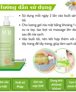 Gel rửa mặt SVR cho da dầu mụn nhạy cảm (1)