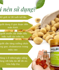 Mầm đậu nành Healthy Care Super Lecithin 1200mg Úc 100 viên (1)