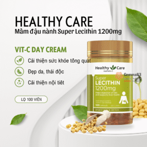 Mầm đậu nành Healthy Care Super Lecithin 1200mg Úc 100 viên (3)