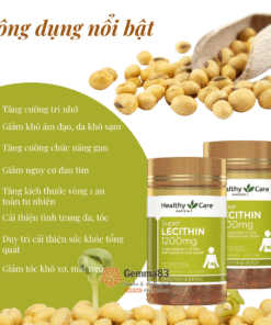 Mầm đậu nành Healthy Care Super Lecithin 1200mg Úc 100 viên (5)