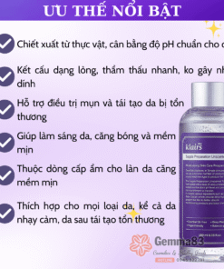 Nước hoa hồng Klairs không mùi Supple Preparation Unscented Toner 180ml (5)