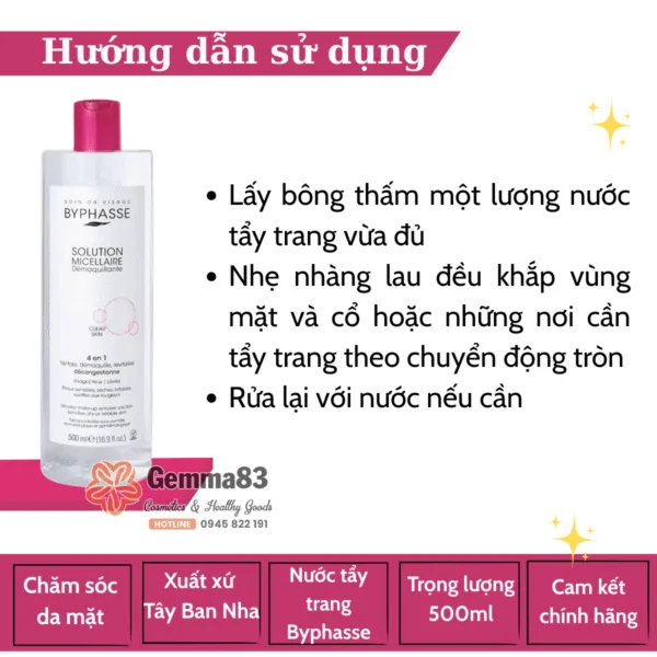 Nước tẩy trang Byphasse Solution Micellaire dành cho mọi loại da (1)