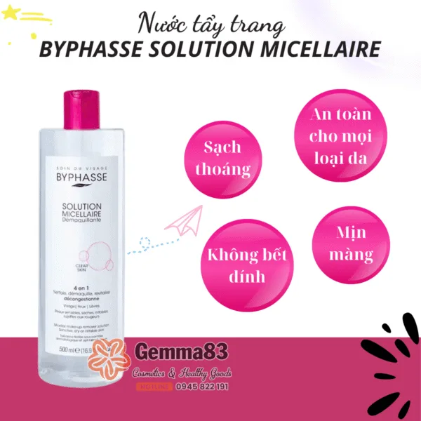Nước tẩy trang Byphasse Solution Micellaire dành cho mọi loại da (4)