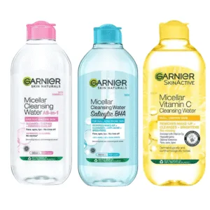 Nước tẩy trang Garnier Micellar Cleansing Water 400ml vàng, hồng, xanh
