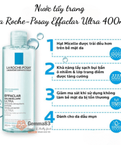 Nước tẩy trang La Roche Posay Effaclar cho da dầu, da nhạy cảm 400ml (3)