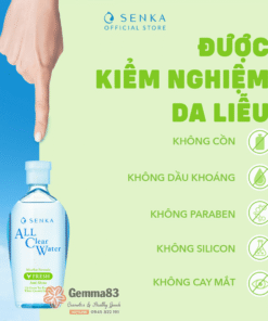 Nước tẩy trang Senka 230ml Nhật Bản cấp ẩm, dưỡng sáng, ngừa mụn kiểm soát dầu nhờn (8)