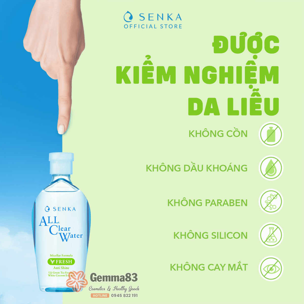Nước tẩy trang Senka 230ml Nhật Bản cấp ẩm, dưỡng sáng, ngừa mụn kiểm soát dầu nhờn (8)