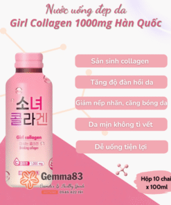 Nước uống Girl Collagen 1000mg Hàn Quốc dạng chai, dạng túi (4)