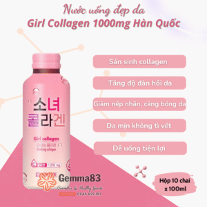 Nước uống Girl Collagen 1000mg Hàn Quốc dạng chai, dạng túi (4)
