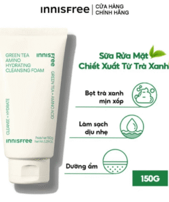 Sữa rửa mặt Innisfree Green Tea Cleansing Foam dưỡng ẩm chiết xuất trà xanh 150g (4)