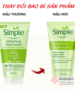 Sữa rửa mặt Simple Kind To Skin Refreshing Facial Wash Gel 150ml (5)