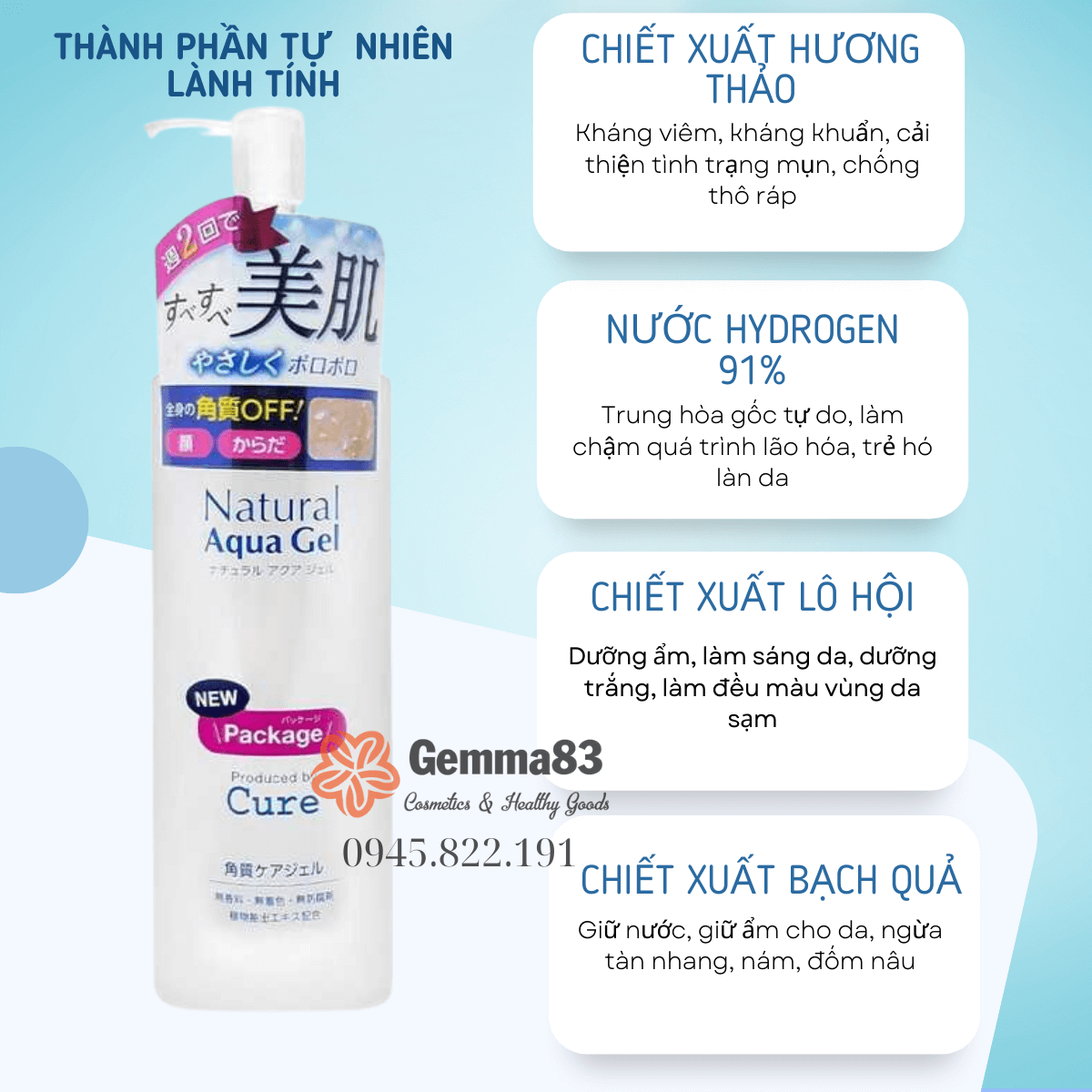 Tẩy da chết Cure Natural Aqua Gel 250ml (4)