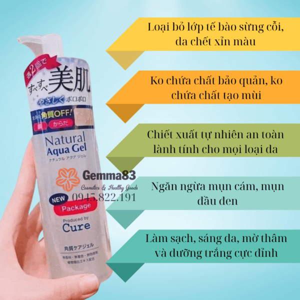 Tẩy da chết Cure Natural Aqua Gel 250ml (5)