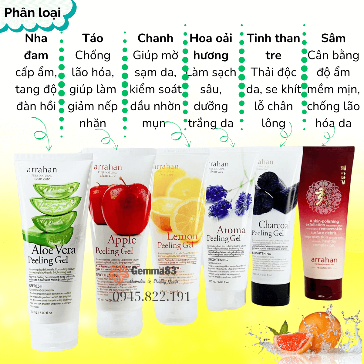 Tẩy tế bào chết Arrahan Peeling Gel 180ml (5) Tẩy tế bào chết Arrahan Peeling Gel 180ml (5)