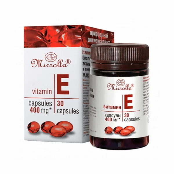 Viên uống Vitamin E đỏ Mirrolla 400mg Nga 30 viên (2)