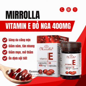 Viên uống Vitamin E đỏ Mirrolla 400mg Nga 30 viên (3)