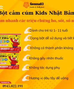 Bột cảm cúm cho bé Taisho Pabron Kids từ 1 10 tuổi 12 gói (4)