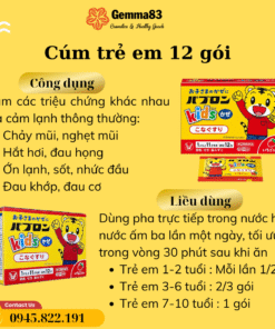 Bột cảm cúm cho bé Taisho Pabron Kids từ 1 10 tuổi 12 gói (5)