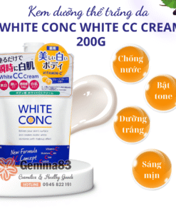 Kem dưỡng thể White ConC White CC Cream Nhật Bản 200g nâng tone trắng da (3)