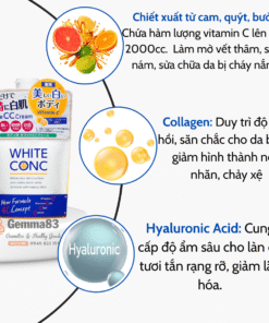 Kem dưỡng thể White ConC White CC Cream Nhật Bản 200g nâng tone trắng da (4)