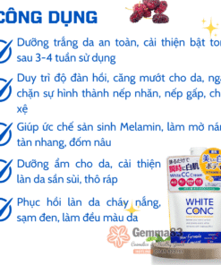 Kem dưỡng thể White ConC White CC Cream Nhật Bản 200g nâng tone trắng da (5)