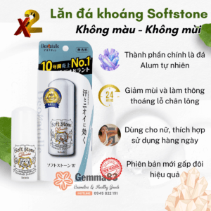 Lăn khử mùi đá khoáng Soft Stone 20g nội địa Nhật Bản mẫu mới (3)