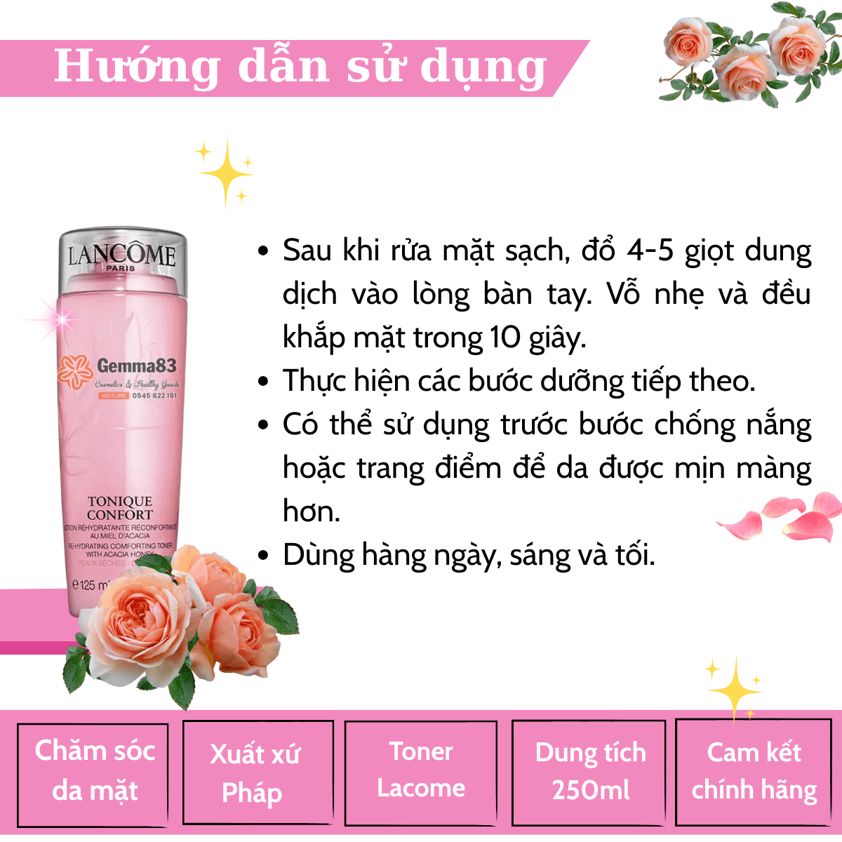 Nước hoa hồng Lancome Tonique Confort Toner 125ml (1)