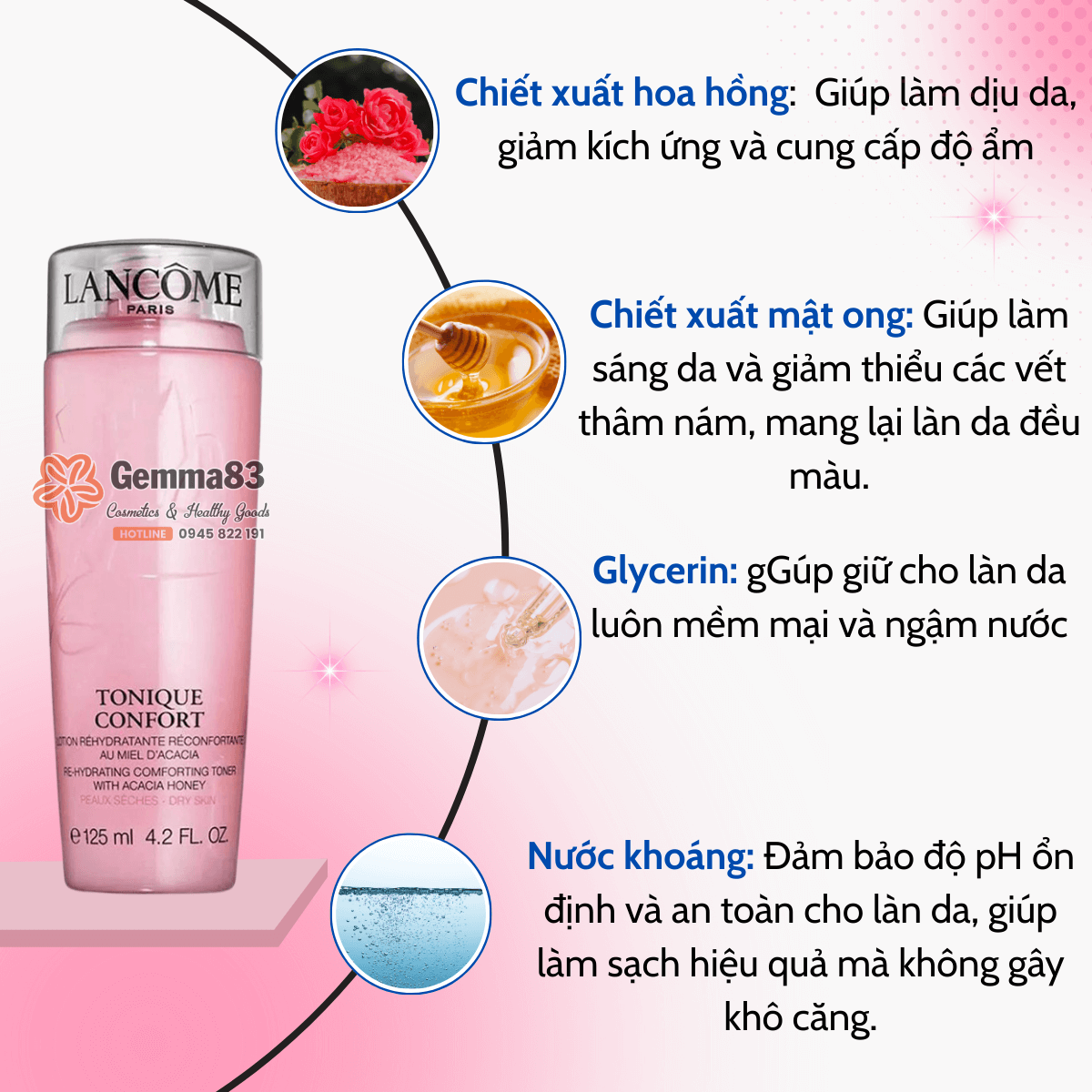 Nước hoa hồng Lancome Tonique Confort Toner 125ml (4)