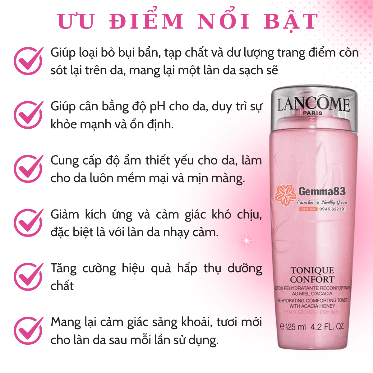 Nước hoa hồng Lancome Tonique Confort Toner 125ml (5)