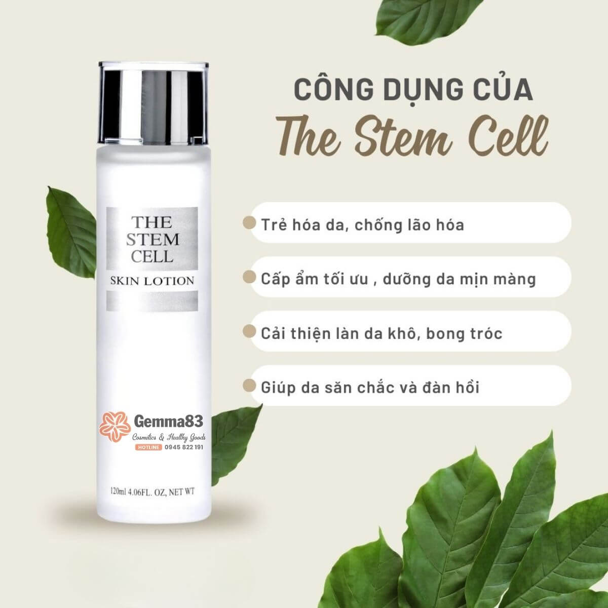 Nước hoa hồng The Stem Cell Lotion Nhật Bản 120ml (1)