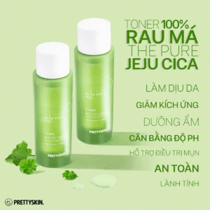 Nước hoa hồng rau má Prettyskin The Pure Jeju Cica 100 Hàn Quốc 250ml (2)