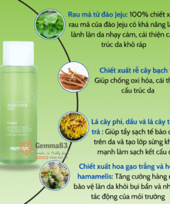Nước hoa hồng rau má Prettyskin The Pure Jeju Cica 100 Hàn Quốc 250ml (3)