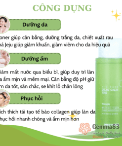 Nước hoa hồng rau má Prettyskin The Pure Jeju Cica 100 Hàn Quốc 250ml (4)