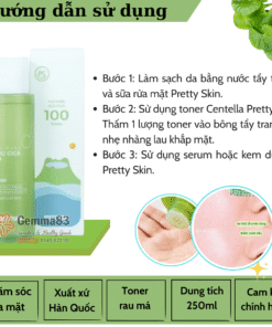 Nước hoa hồng rau má Prettyskin The Pure Jeju Cica 100 Hàn Quốc 250ml (5)