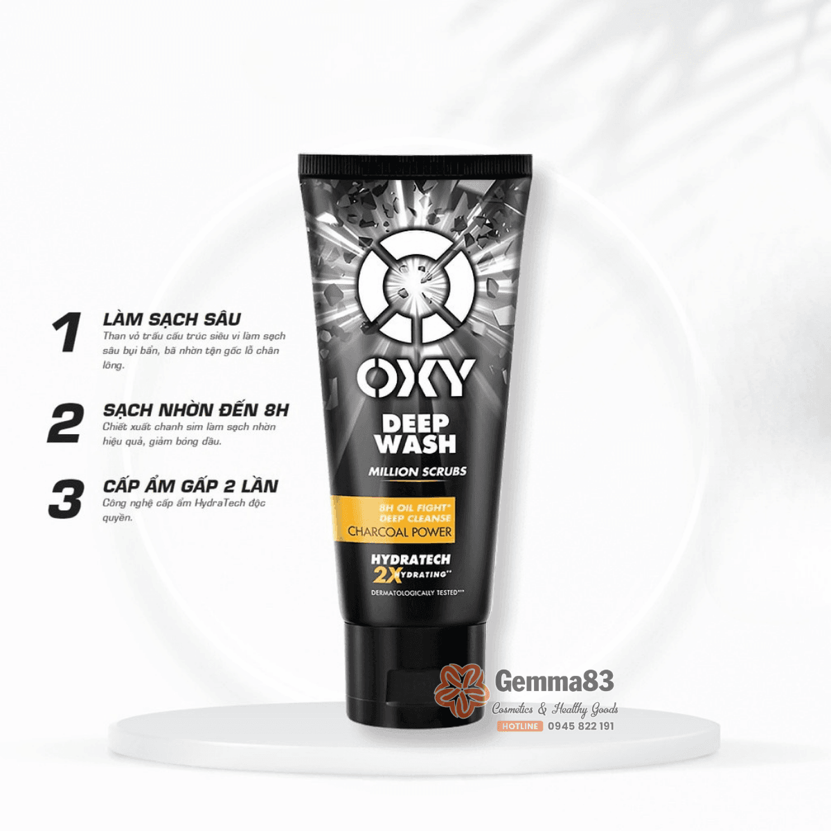 Sữa rửa mặt Oxy Deep Wash nội địa Nhật Bản dành cho nam giới 100g (5)