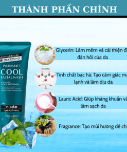 Sữa rửa mặt PHARMAACT Cool Facial Wash 130g (3)