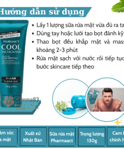 Sữa rửa mặt PHARMAACT Cool Facial Wash 130g (5)