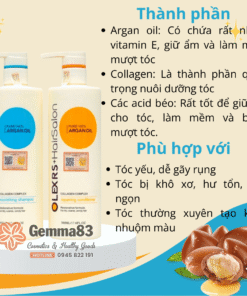 Bộ dầu gội xả Olexrs Hair Salon Argan Oil Collagen của Anh (5)